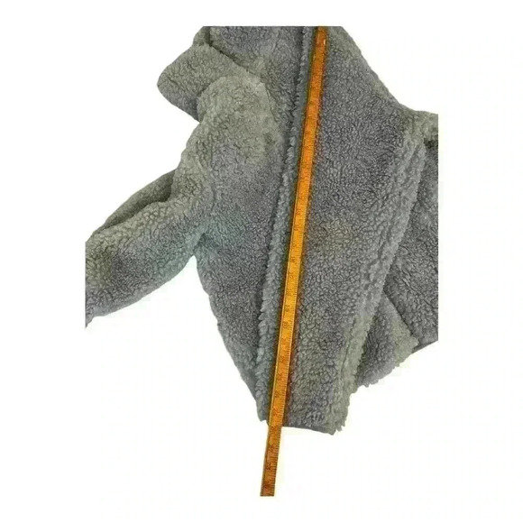 Reel Life Women's Sherpa Jacket Blue Size L Full Zip Stand Collar. - Picture 5 of 7